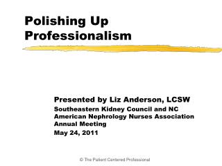 Polishing Up Professionalism