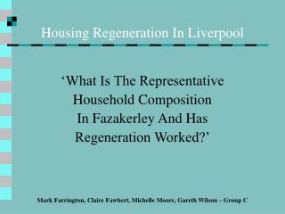 Housing Regeneration In Liverpool