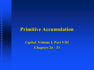 Primitive Accumulation