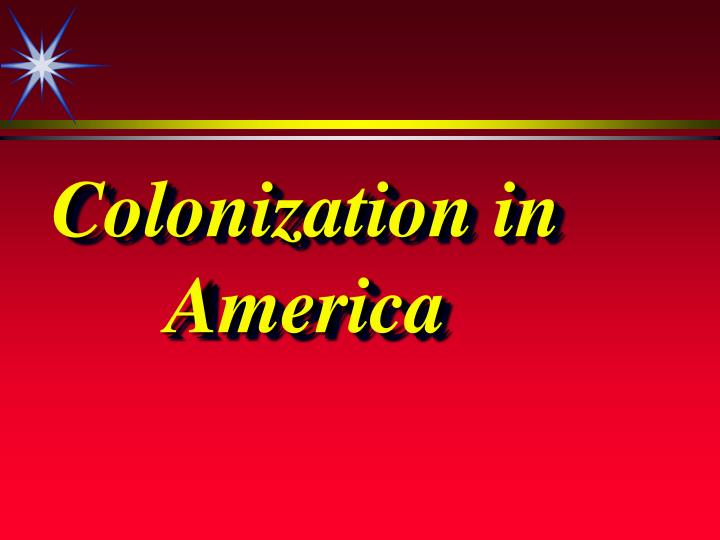 colonization in america