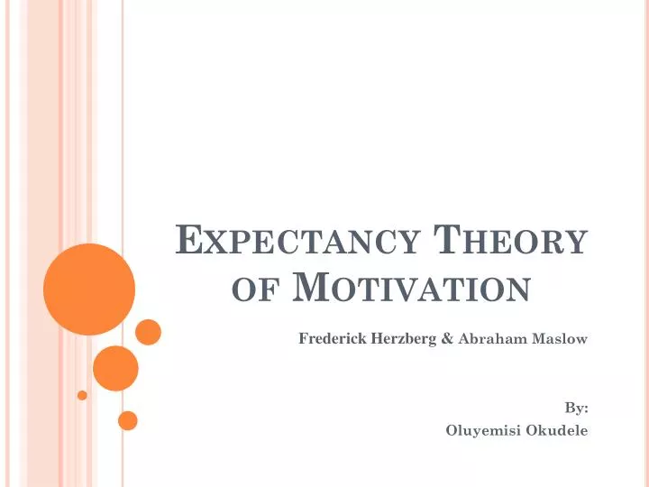 expectancy theory of motivation