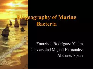 Biogeography of Marine Bacteria