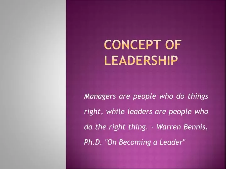 concept of leadership