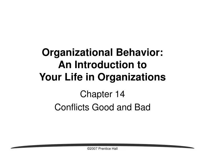 organizational behavior an introduction to your life in organizations