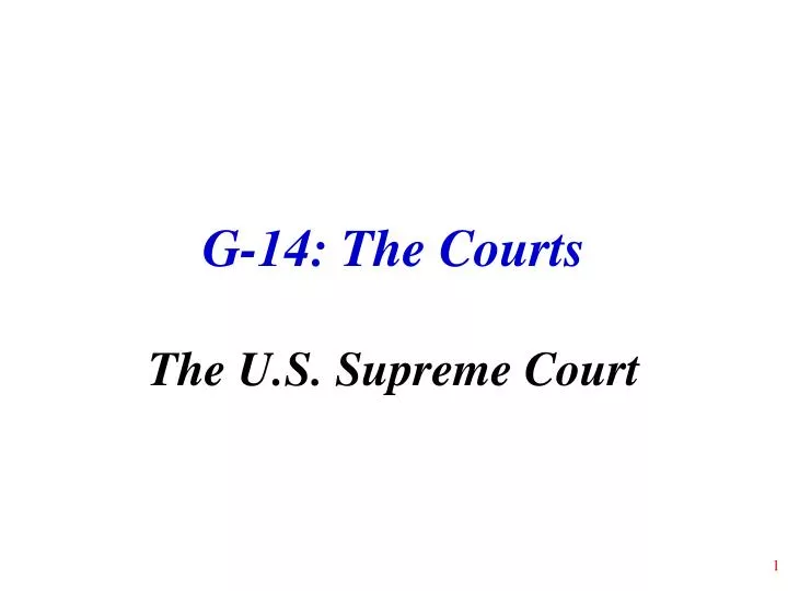 g 14 the courts