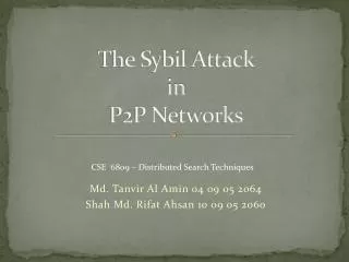 The Sybil Attack in P2P Networks