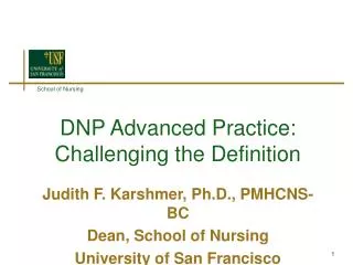 DNP Advanced Practice: Challenging the Definition