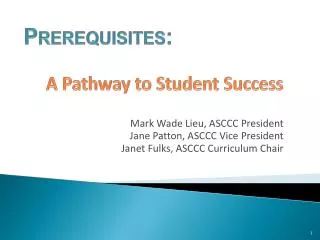 A Pathway to Student Success