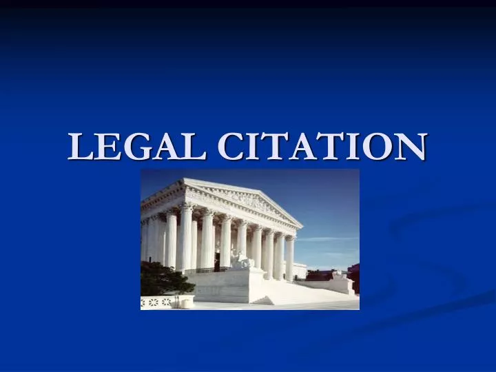 legal citation