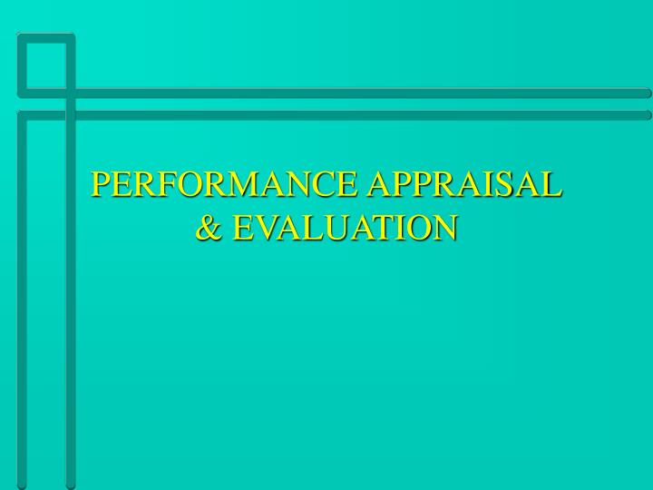 performance appraisal evaluation