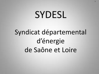 SYDESL Syndicat départemental d’énergie de Saône et Loire