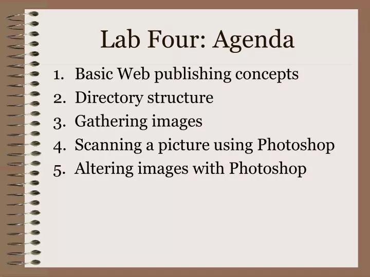 lab four agenda