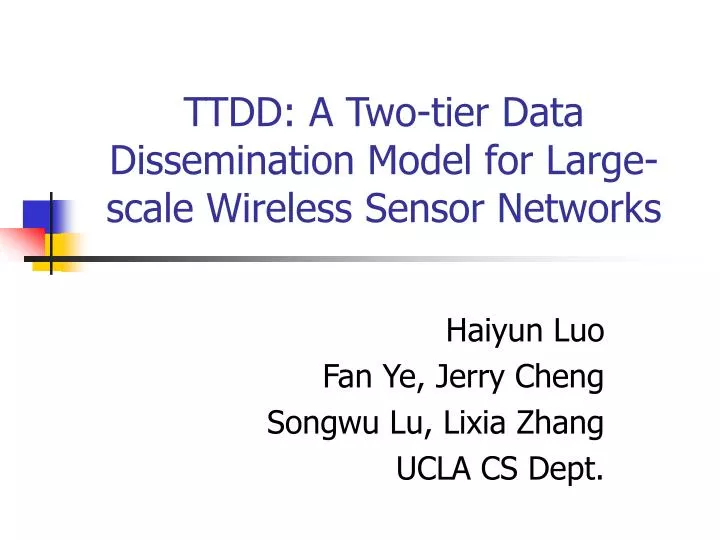 ttdd a two tier data dissemination model for large scale wireless sensor networks