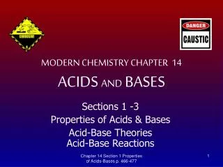 MODERN CHEMISTRY CHAPTER 14 ACIDS AND BASES