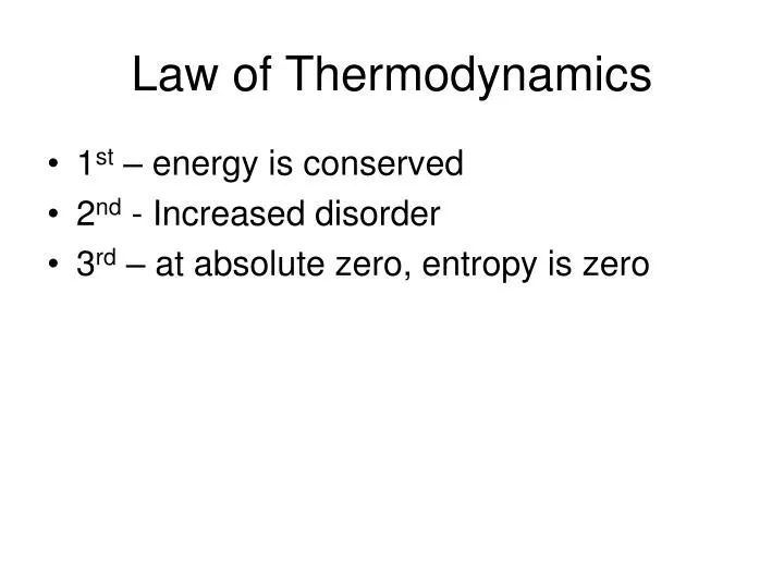 law of thermodynamics