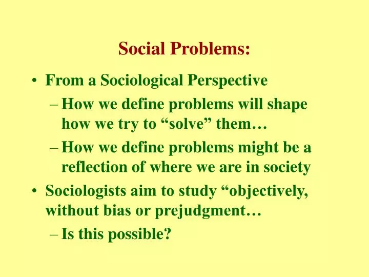 social problems