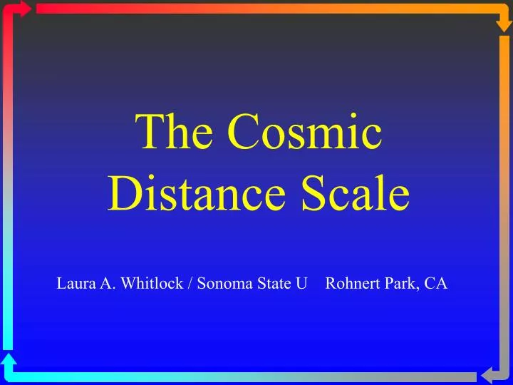 the cosmic distance scale