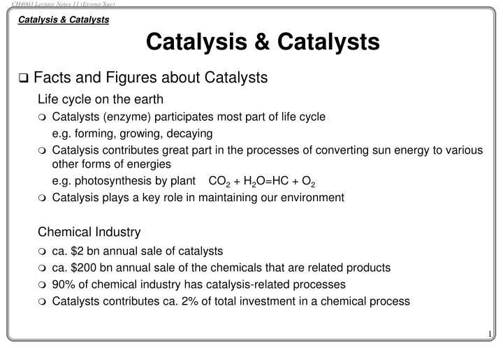 catalysis catalysts