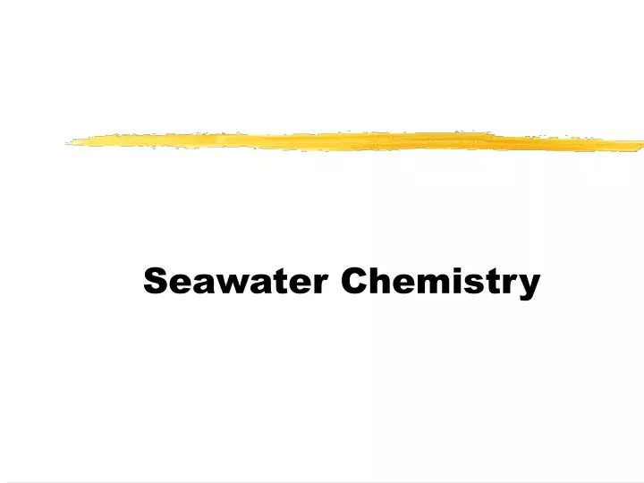 seawater chemistry