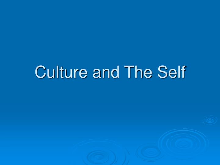 culture and the self