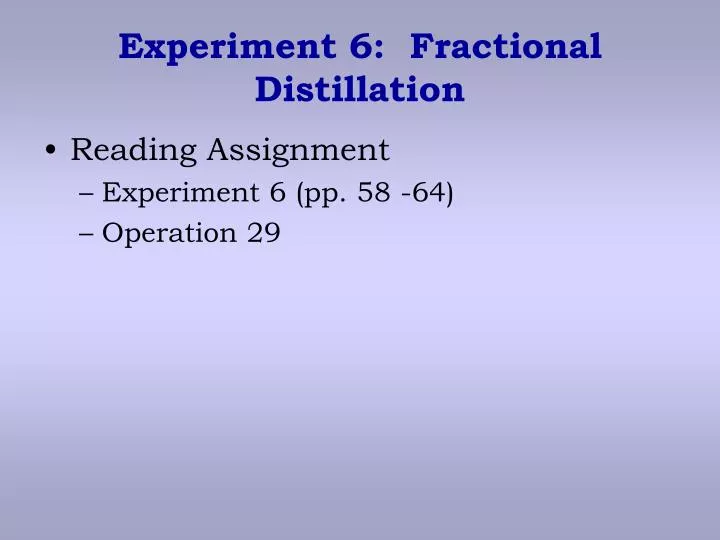 experiment 6 fractional distillation