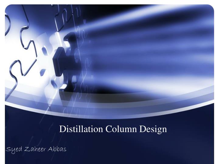 distillation column design