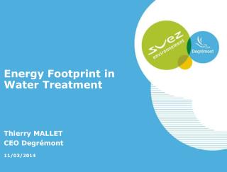 Energy Footprint in Water Treatment
