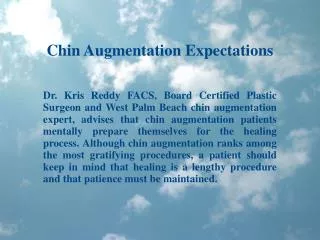 Chin Augmentation Expectations - Dr Kris Reddy