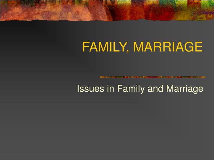 family marriage
