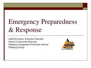 Emergency Preparedness &amp; Response