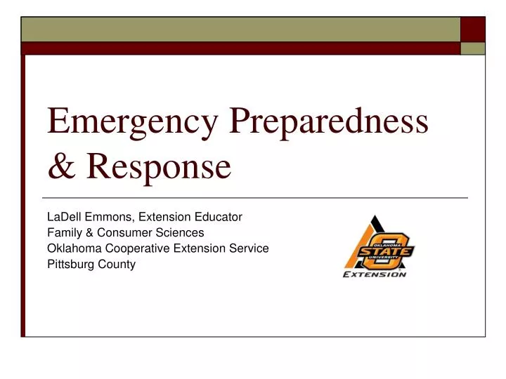 emergency preparedness response