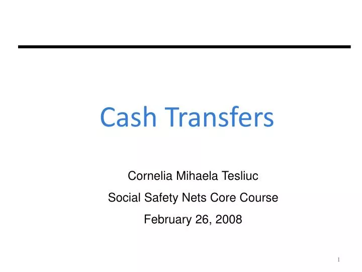 cash transfers