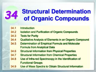 Structural Determination of Organic Compounds