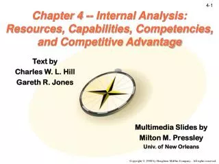 Chapter 4 -- Internal Analysis: Resources, Capabilities, Competencies, and Competitive Advantage