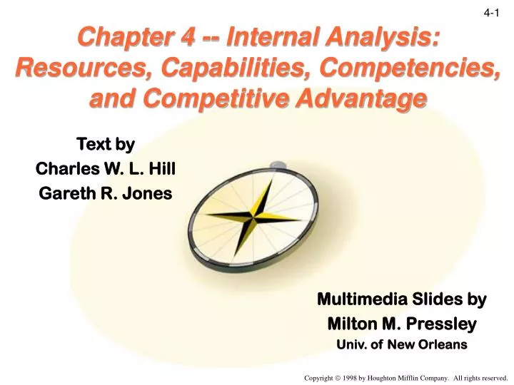 chapter 4 internal analysis resources capabilities competencies and competitive advantage