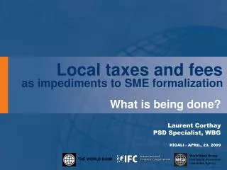 Local taxes and fees as impediments to SME formalization