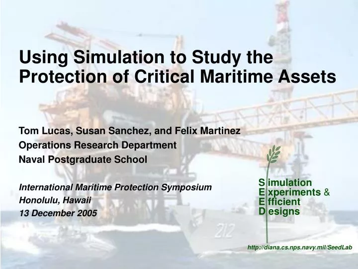 using simulation to study the protection of critical maritime assets