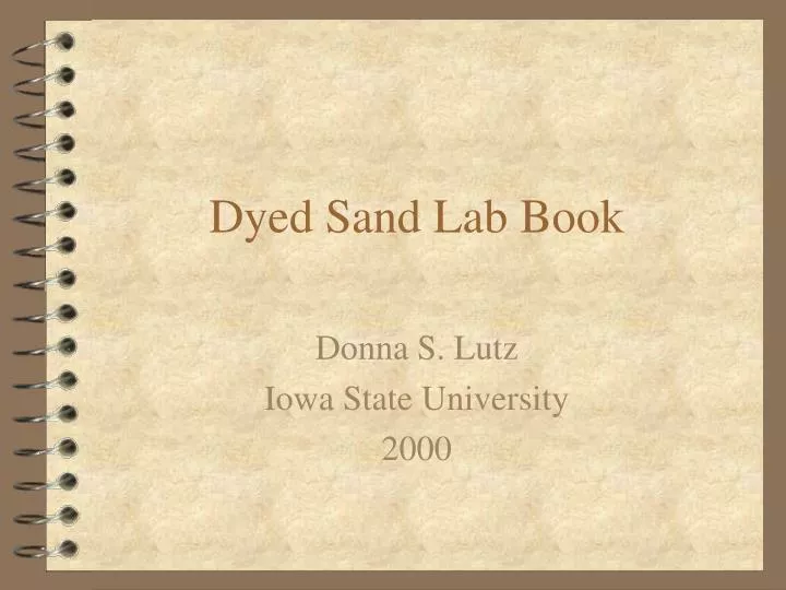 dyed sand lab book