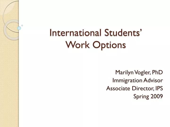 international students work options