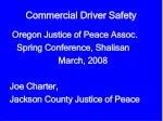 Commercial Driver Safety - slide 1