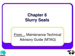 Chapter 8 Slurry Seals