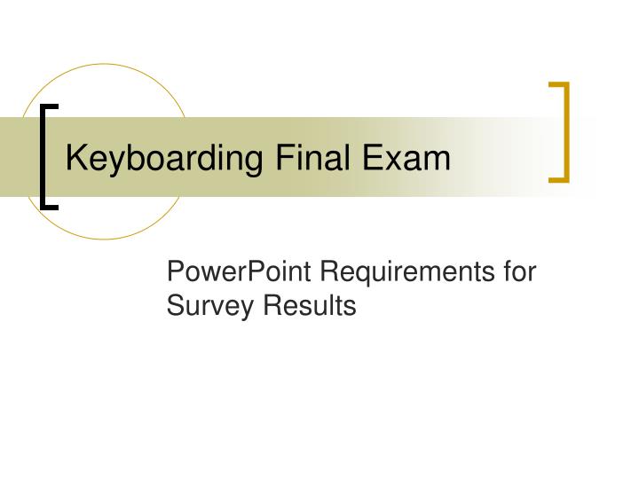 keyboarding final exam