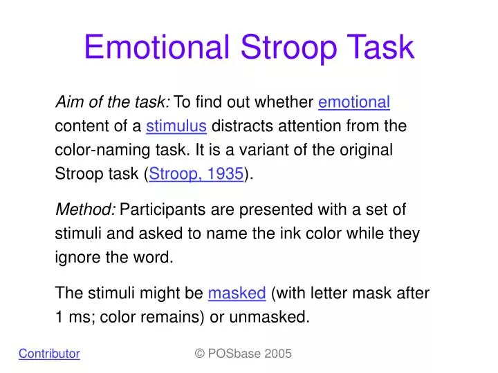 emotional stroop task