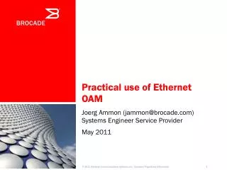 Practical use of Ethernet OAM