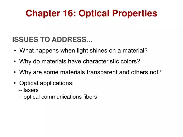 chapter 16 optical properties