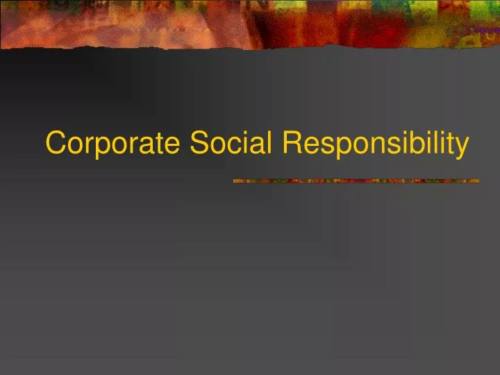 corporate social responsibility