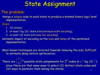 State Assignment