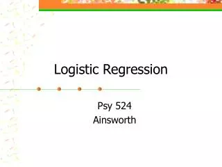 logistic regression