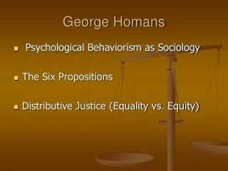 george homans