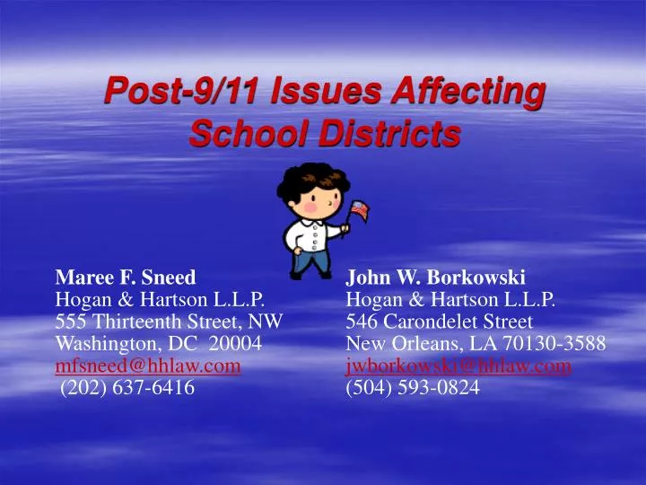 post 9 11 issues affecting school districts